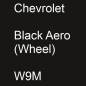 Preview: Chevrolet, Black Aero (Wheel), W9M.